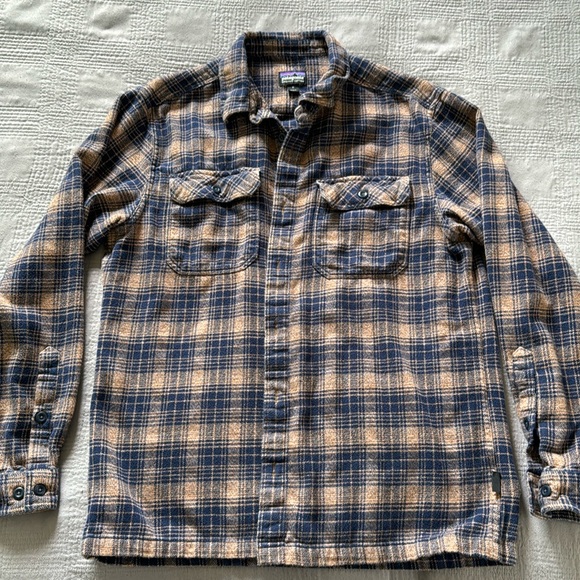 Patagonia men’s fjord, organic cotton flannel, size medium - Picture 1 of 5